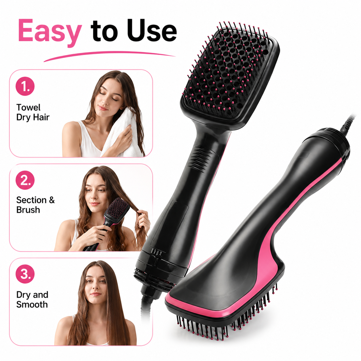 Multifunctional Hot Air Hair Styling Brush