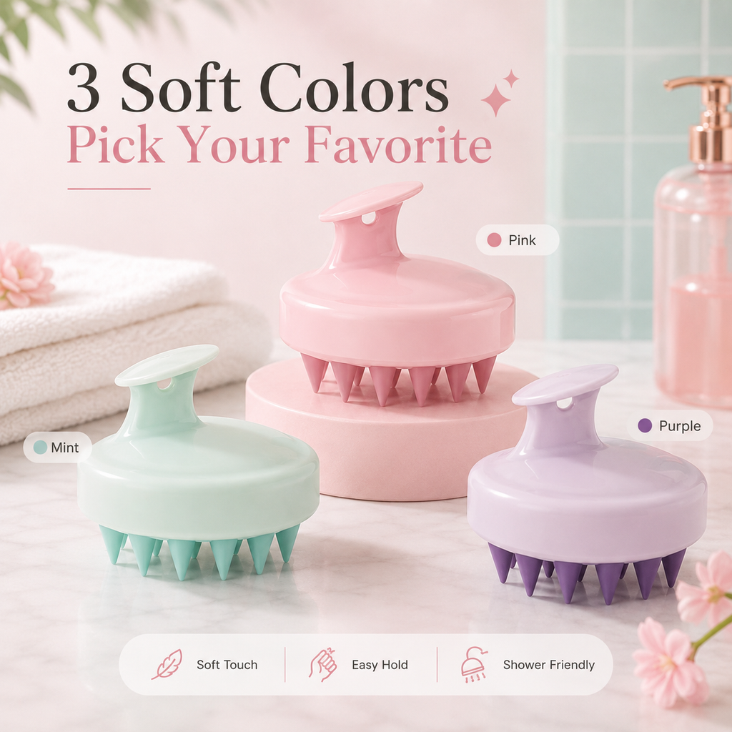 Silicone Scalp Massage Shampoo Brush