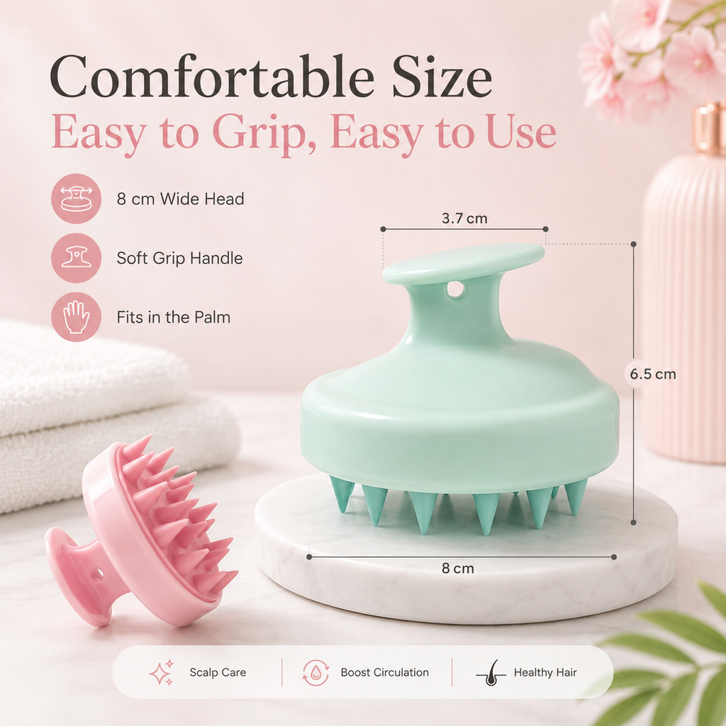Silicone Scalp Massage Shampoo Brush