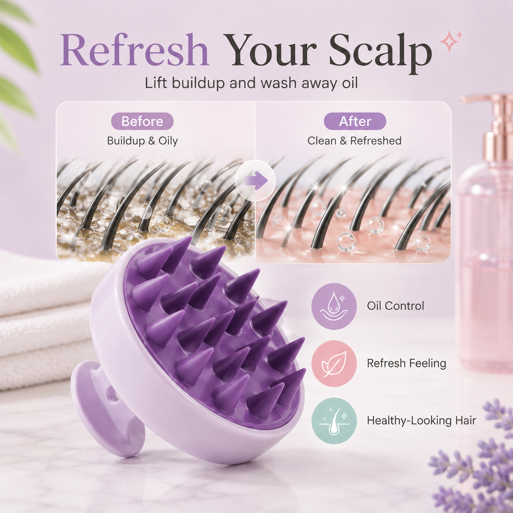 Silicone Scalp Massage Shampoo Brush