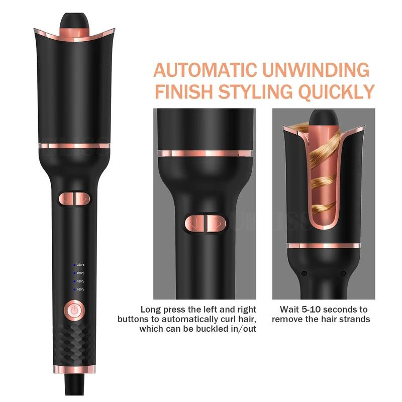 Auto Rotate Hair Curling Iron,Curler for All Hair Types