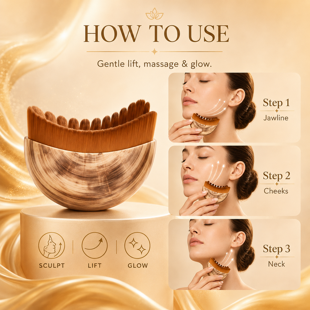 Face Sculpting Massage Comb, Lifting Contour Tool for Jaw Neck Skin Massage