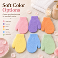 Soft Exfoliating Bath Scrub Gloves, Reusable Body Dead Skin Remover Shower Mittens