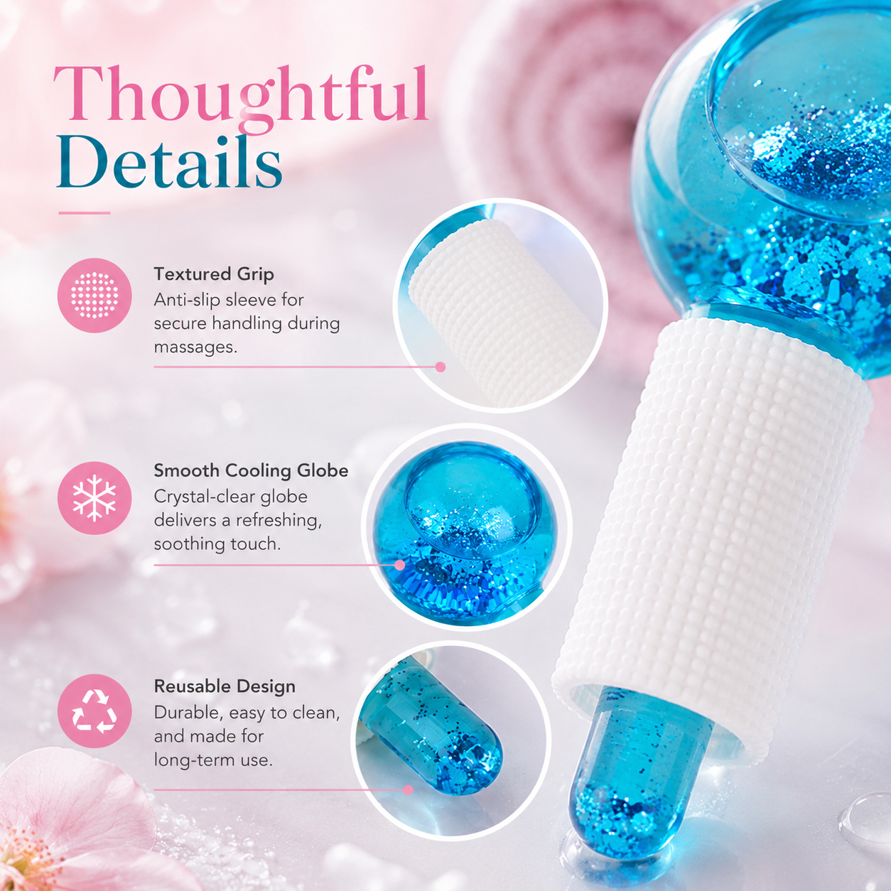 Facial Cooling Ice Globes Massage Tool