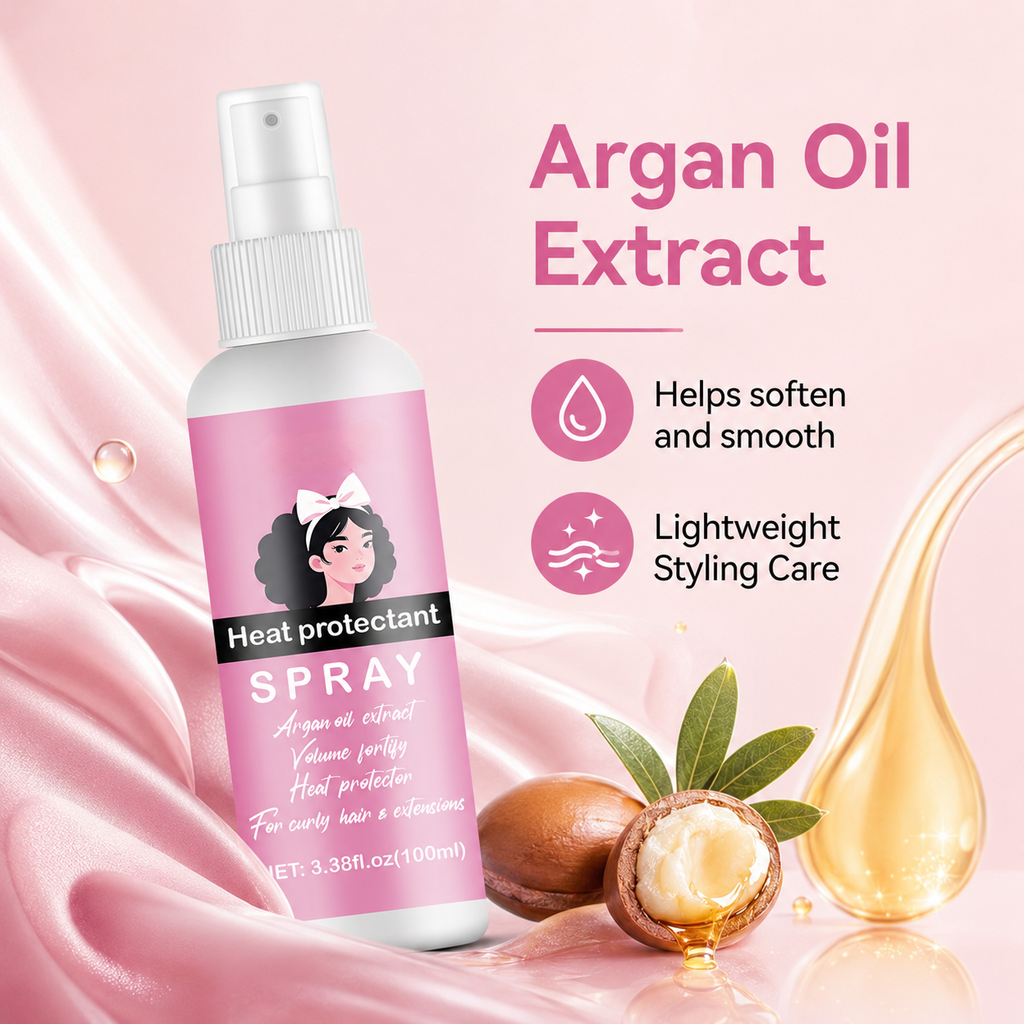 Spray Protector Térmico para el Cabello, Previene el Daño por Calor en Cabello Rizado y Extensiones