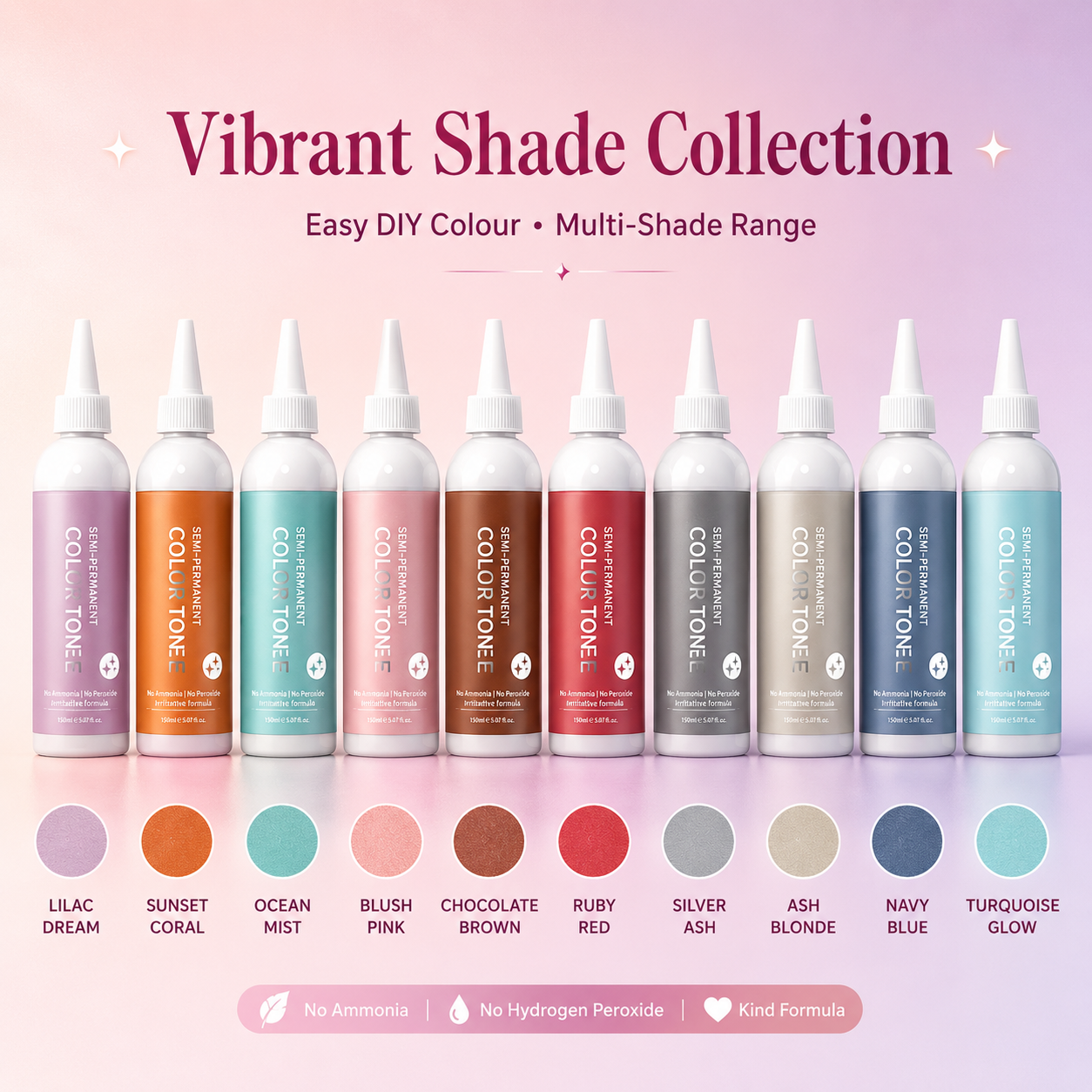 Ammonia-Free Semi Permanent Fashion Hair Dye