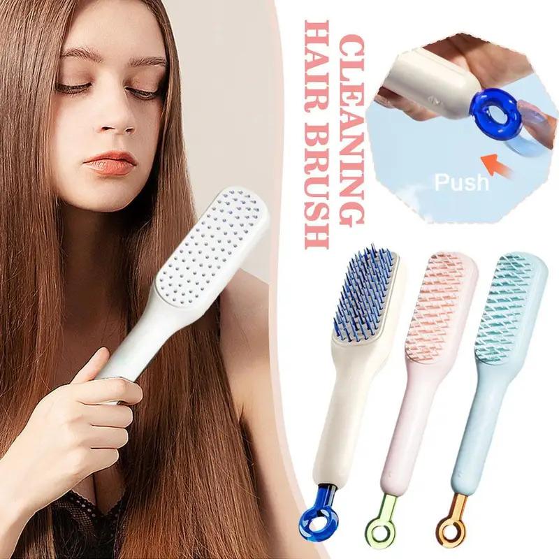 One Step Self Cleaning Retractable Massage Hair Comb