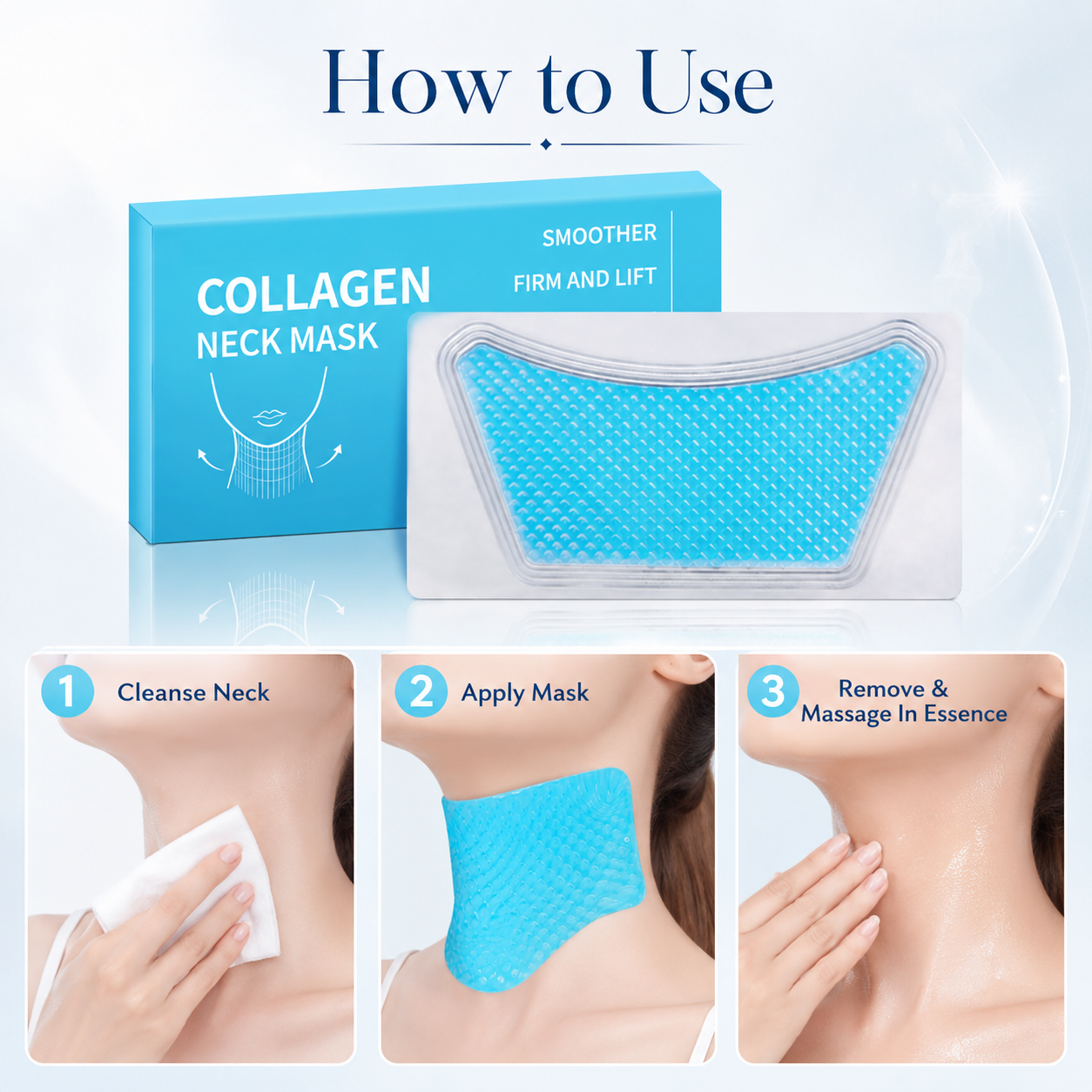 Collagen Hydrogel Moisturizing Neck Mask