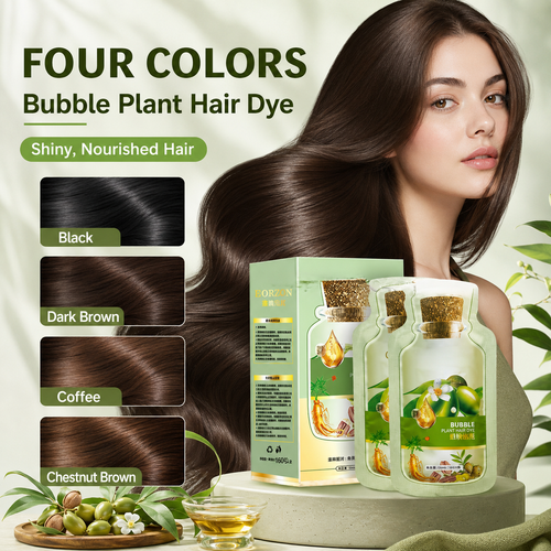 Tinte Capilar de Burbujas de Plantas para Cubrir las Canas en 10 Minutos