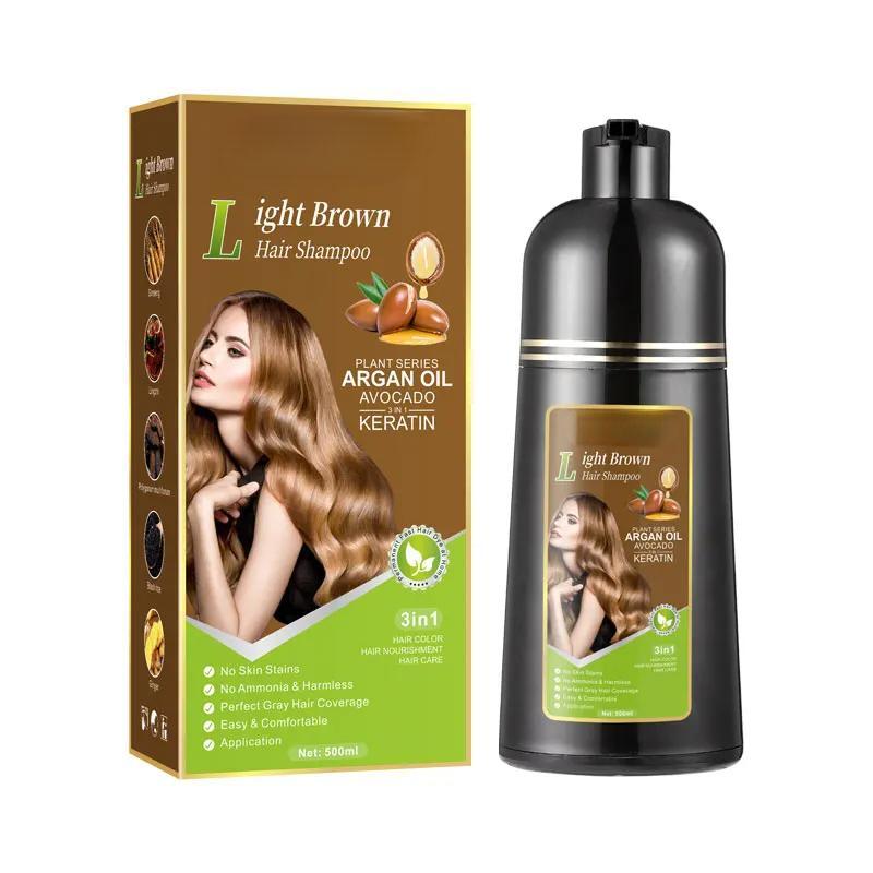 3-in-1 Plant Hair Color Shampoo Dark Brown