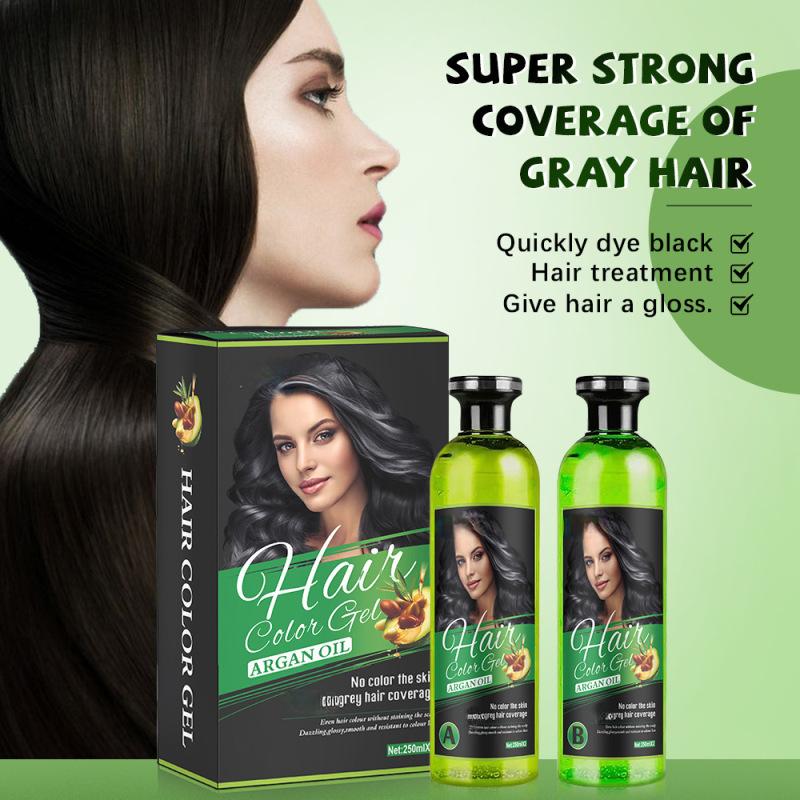 Gel Temporal de Color Negro para Retoques de Canas