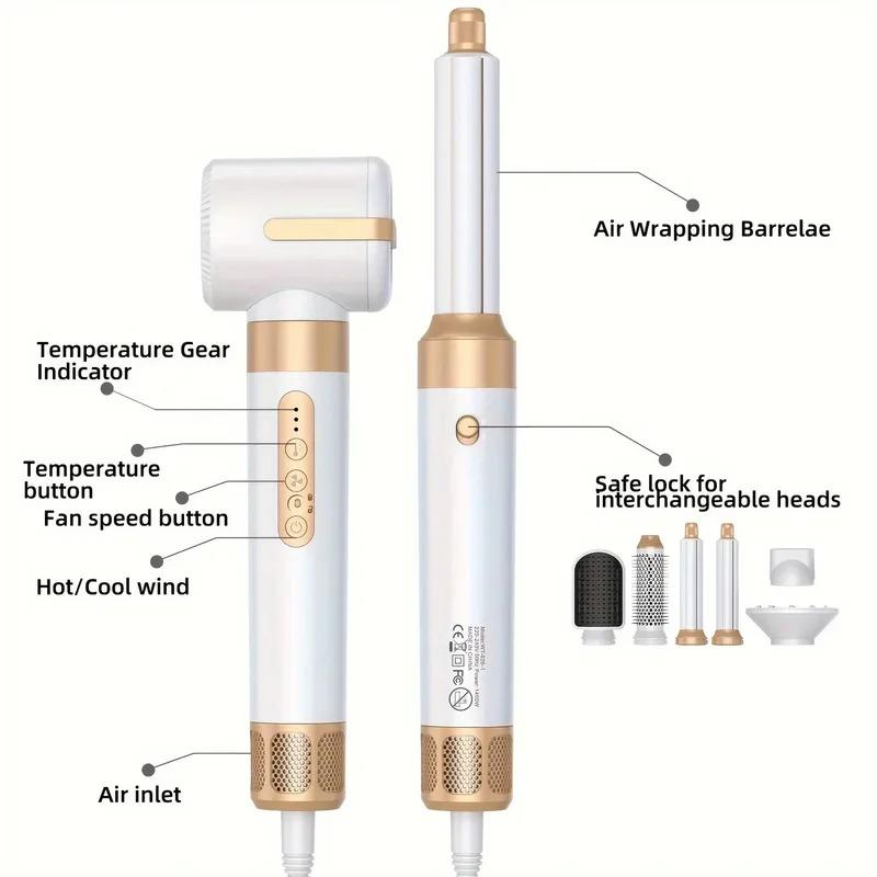7 In 1 Hair Dryer Brush Brushless High Speed Hair Dryer