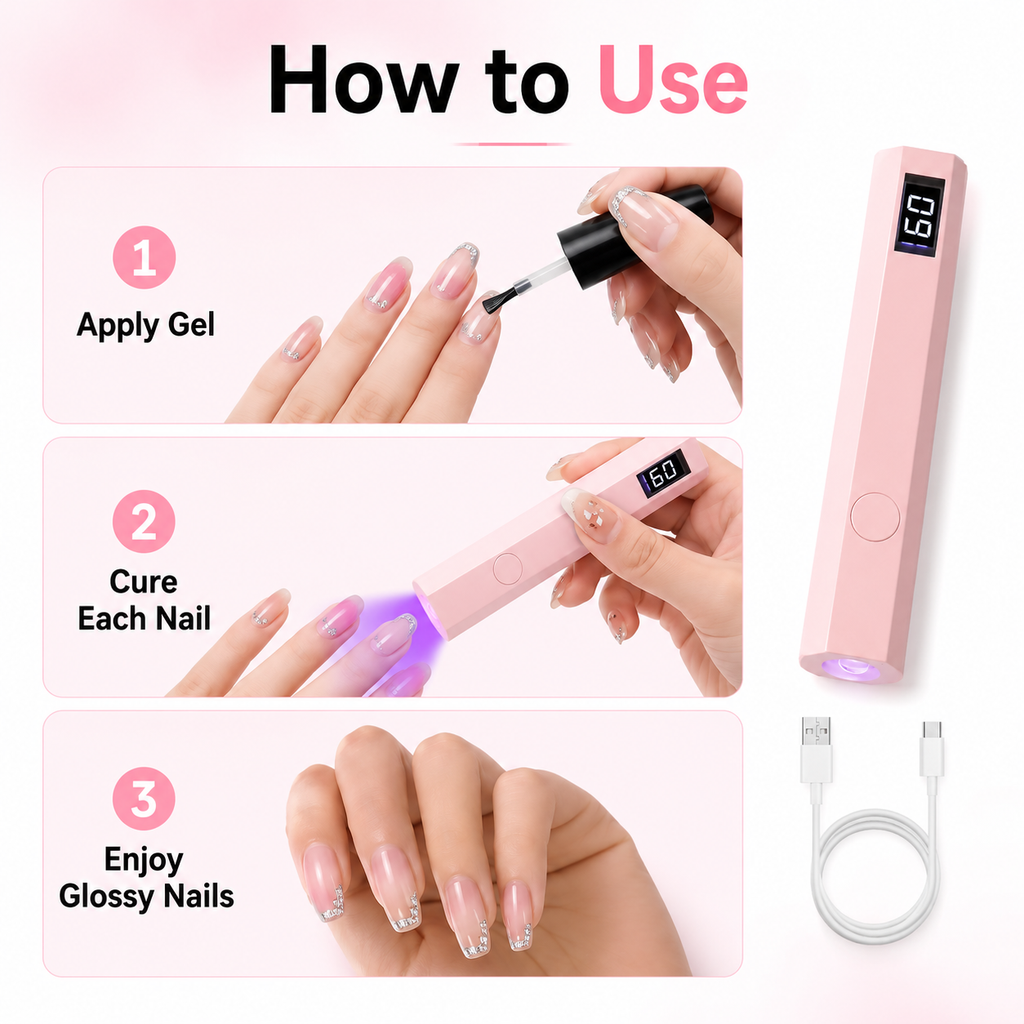 Portable USB Rechargeable UV LED Nail Lamp