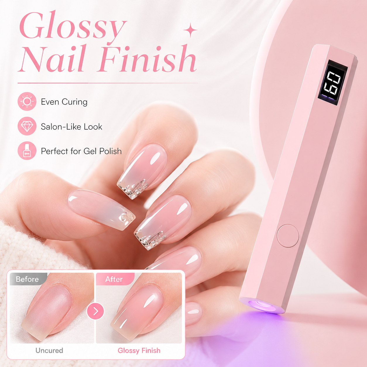 Portable USB Rechargeable UV LED Nail Lamp