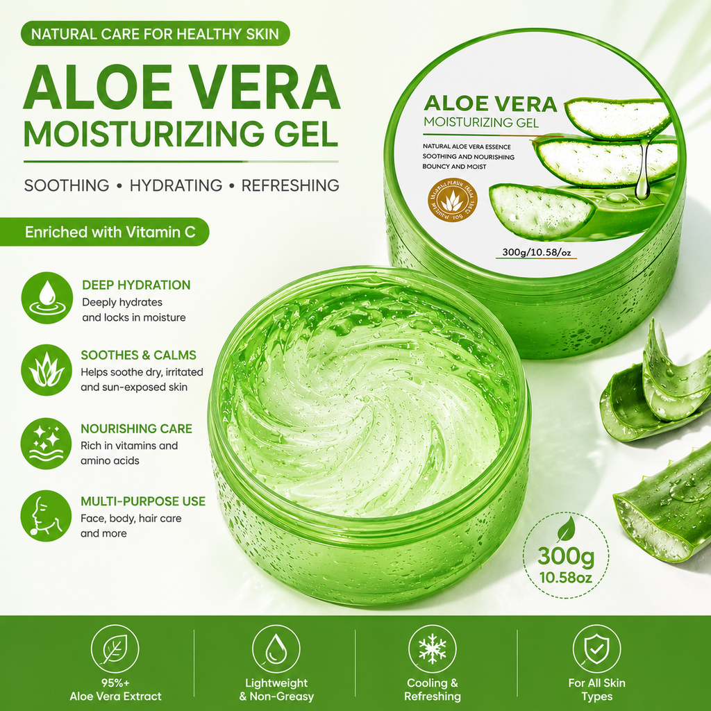 300g Gel Hidratante Calmante Natural de Aloe Vera