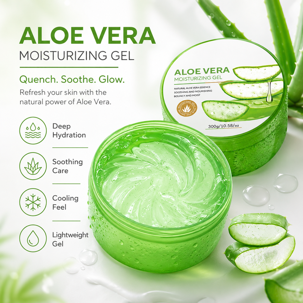 300g Gel Hidratante Calmante Natural de Aloe Vera