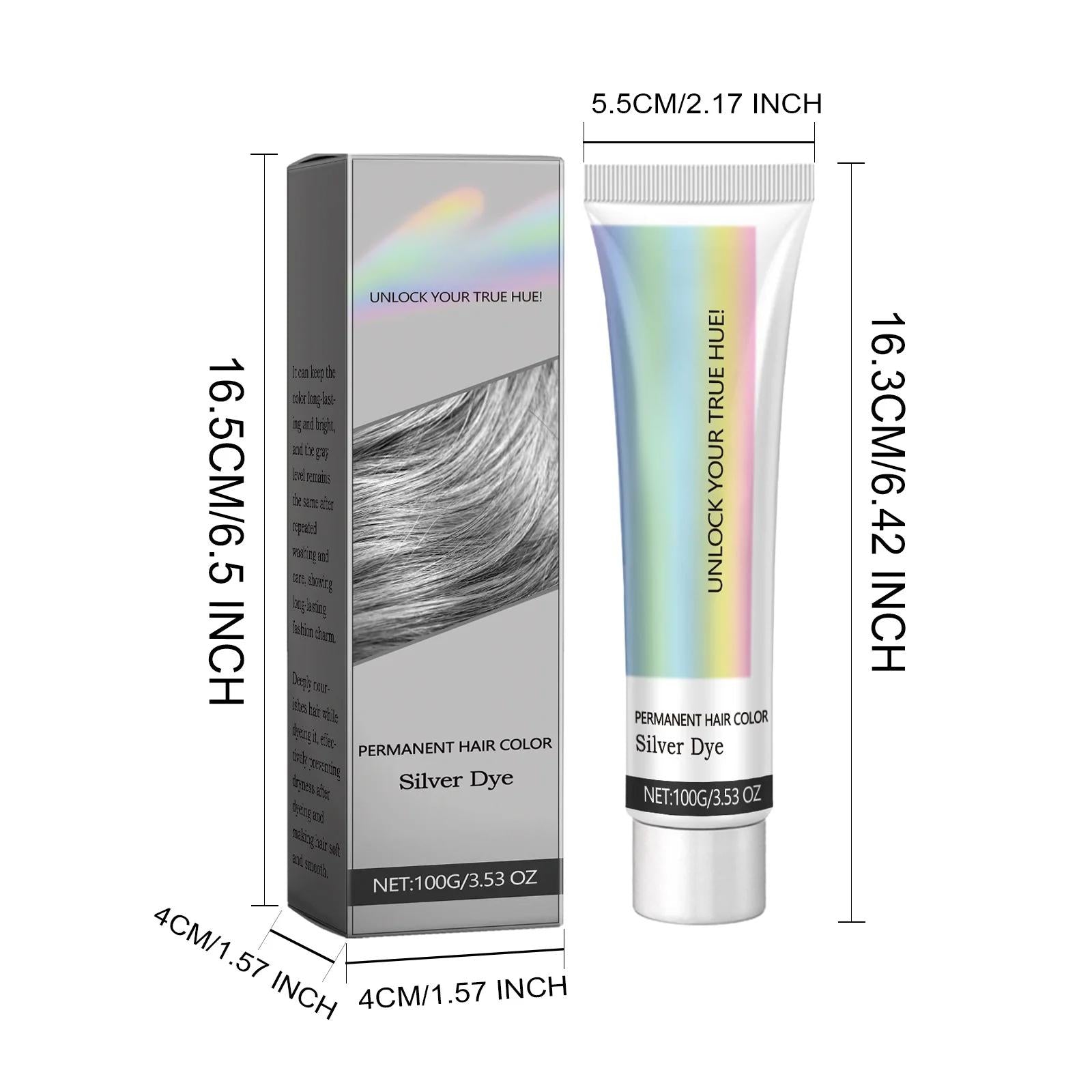 Fashion Silver Permanent Hair Dye Cream