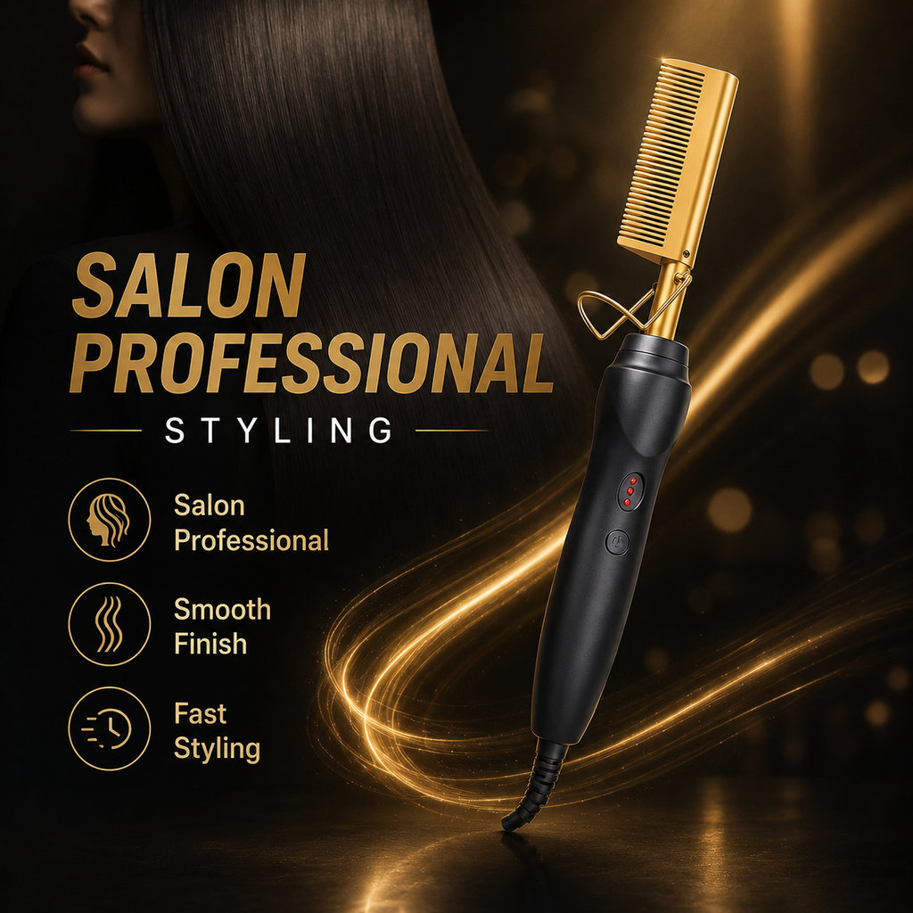 2-IN-1 Portable Fast Heating Hair Press Comb