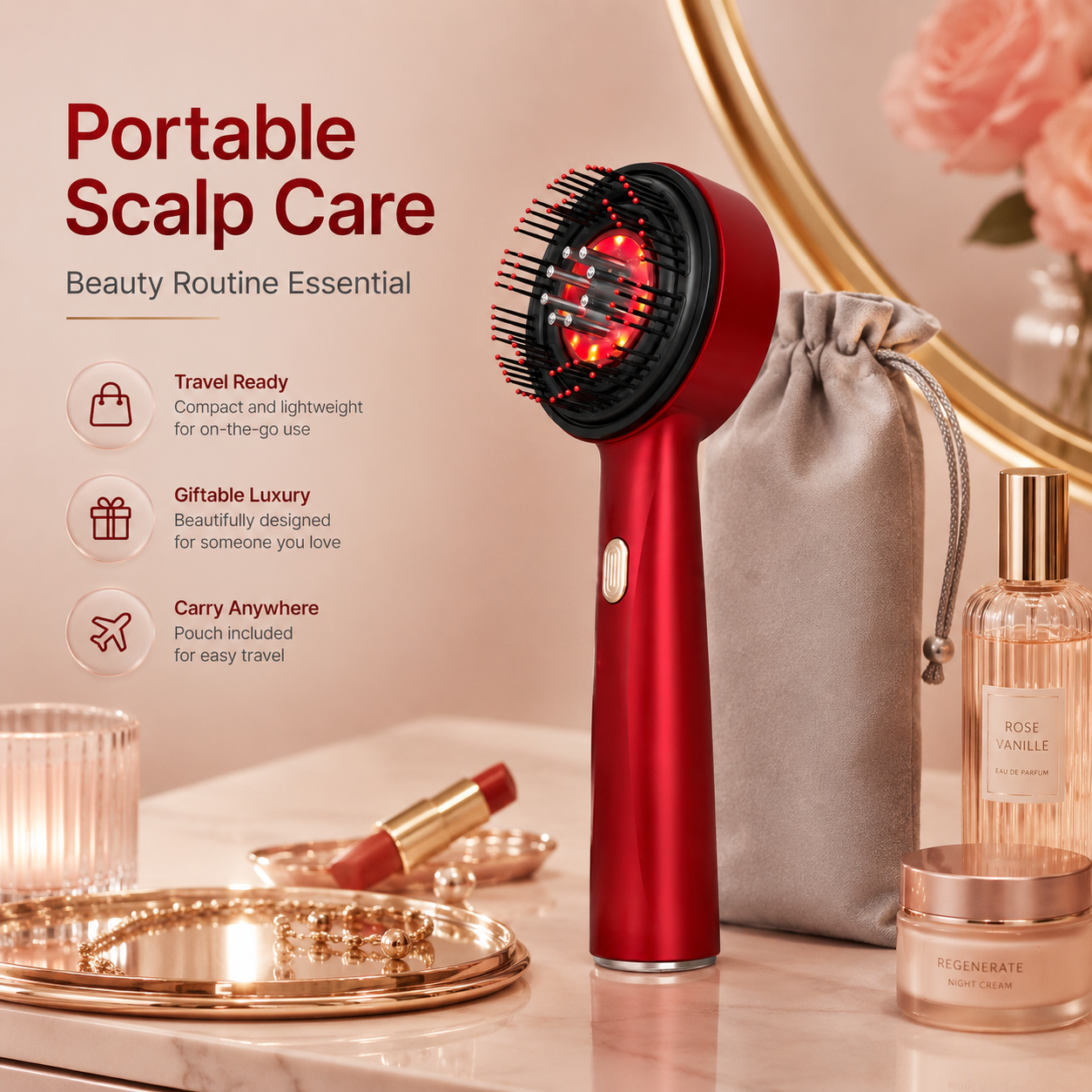 Electric Oil-Filled Red Light Scalp Massage Comb