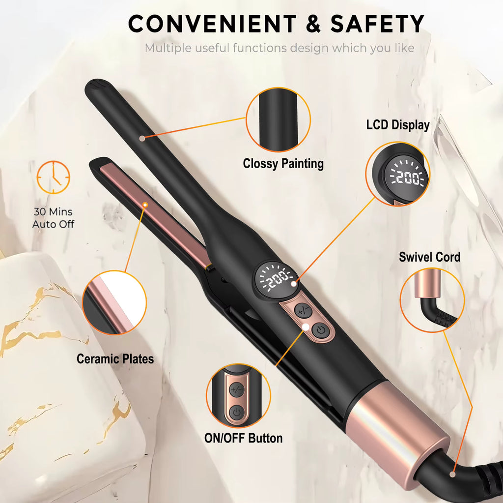 LCD Digital Slim Ceramic Hair Straightener Flat Iron