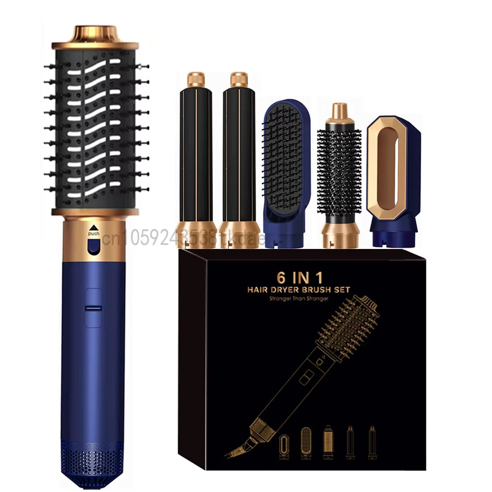 6 In 1 Interchangeable Negative Ion Hot Air Multi Hair Styler