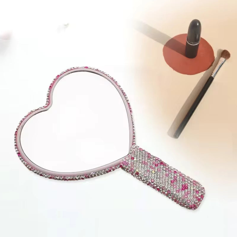Full Diamond Bling Handheld Makeup Mirror