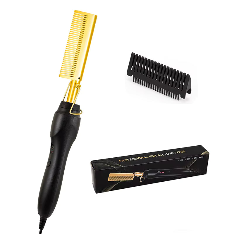 2-IN-1 Portable Fast Heating Hair Press Comb