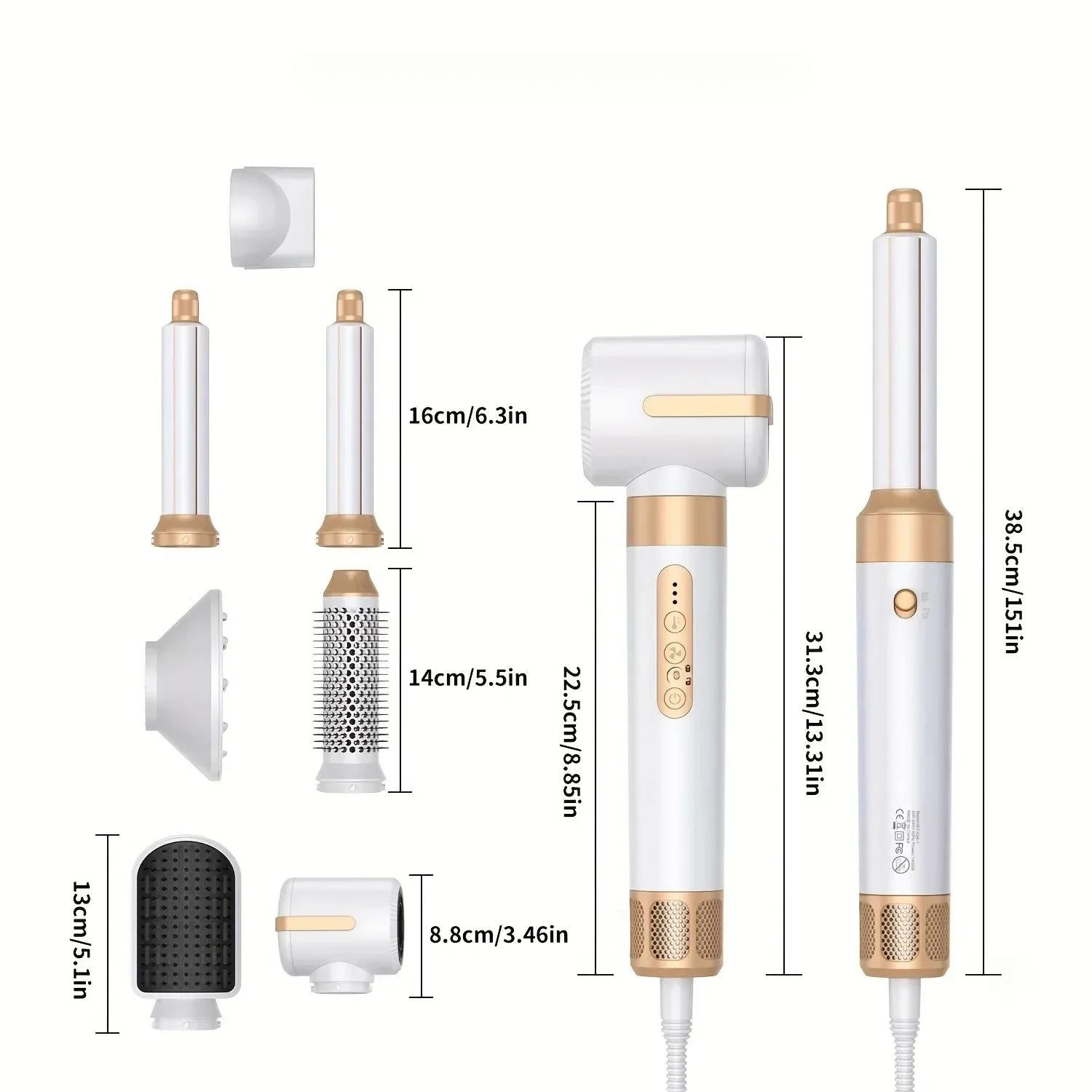 7 In 1 Hair Dryer Brush Brushless High Speed Hair Dryer
