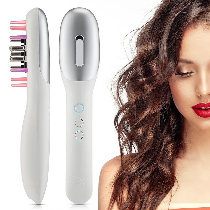 Rechargeable Wireless Red Blue Light Hair Growth Comb