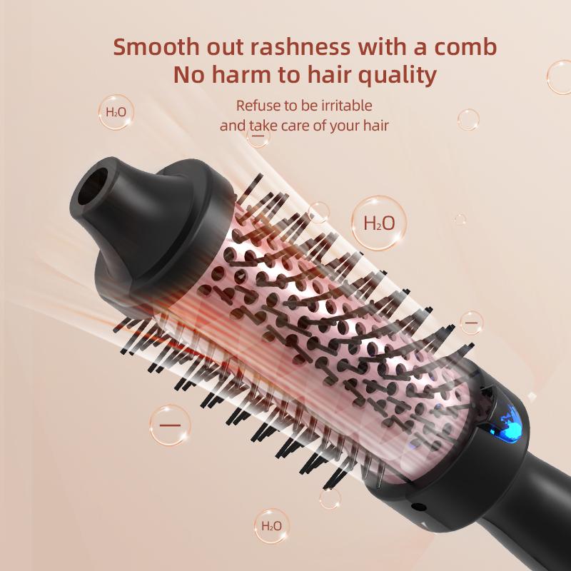 Portable Thermal Round Hot Brush,  Long Last Fluffy Hair Styling Comb