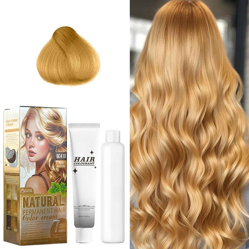 12 Shades Natural Permanent Hair Color Cream Kit