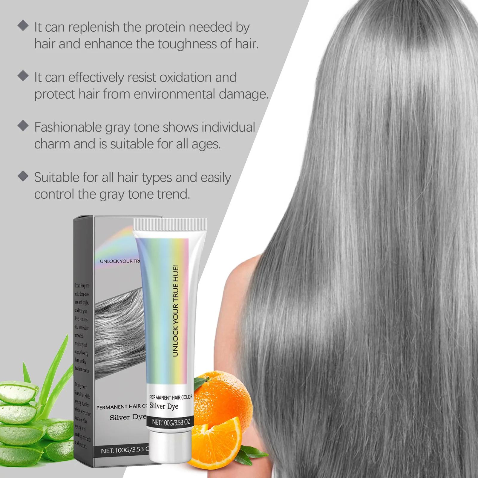 Fashion Silver Permanent Hair Dye Cream