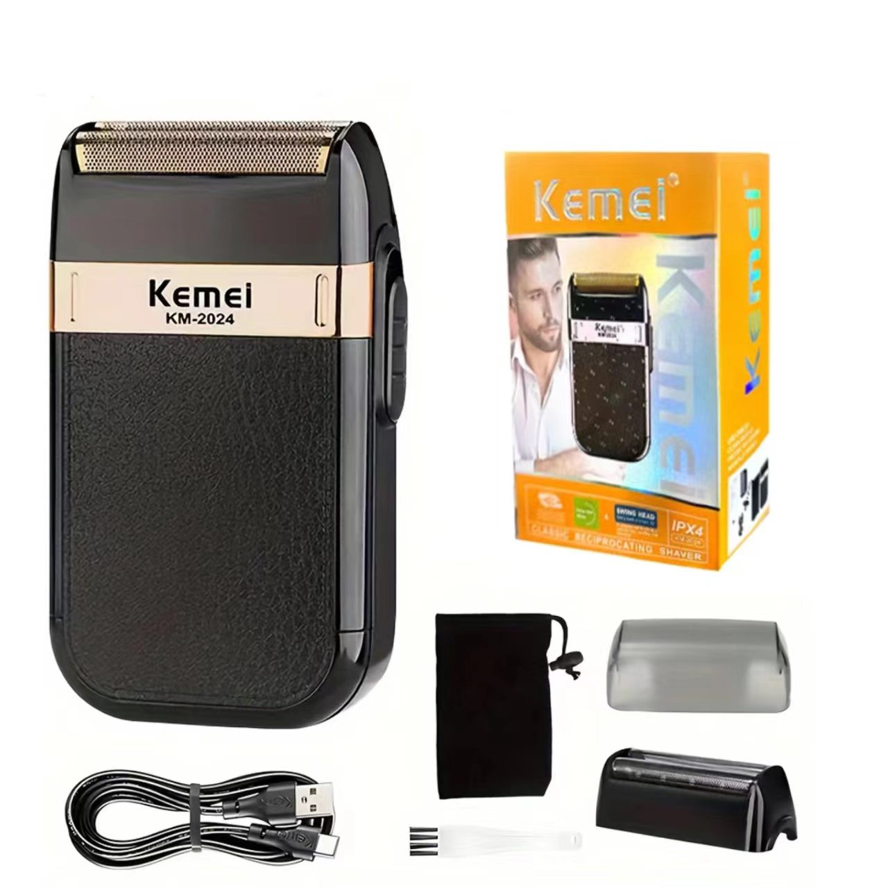2024USB Charge Waterproof Portable Men Electric Razor